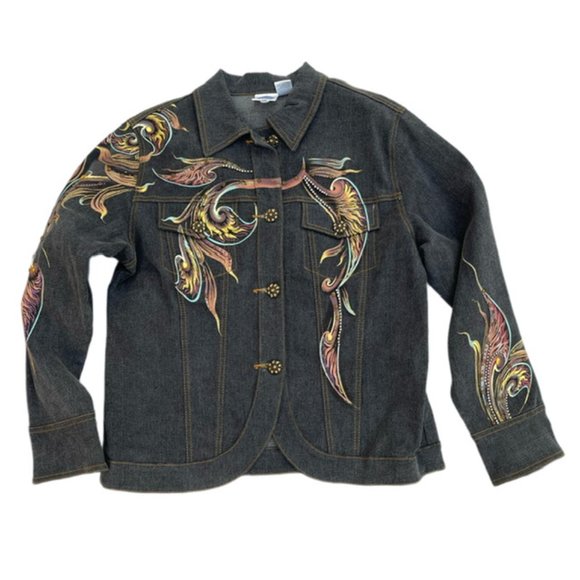 Vintage DG2 by Diane Gilman New With Tags 2 piece denim set women’s size Medium - Picture 3 of 4